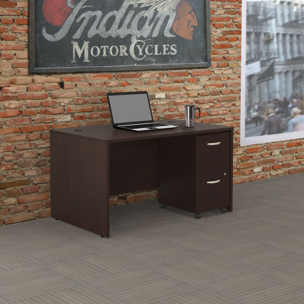 Series C Desk Credenza with 2 Drawer Mobile Pedestal