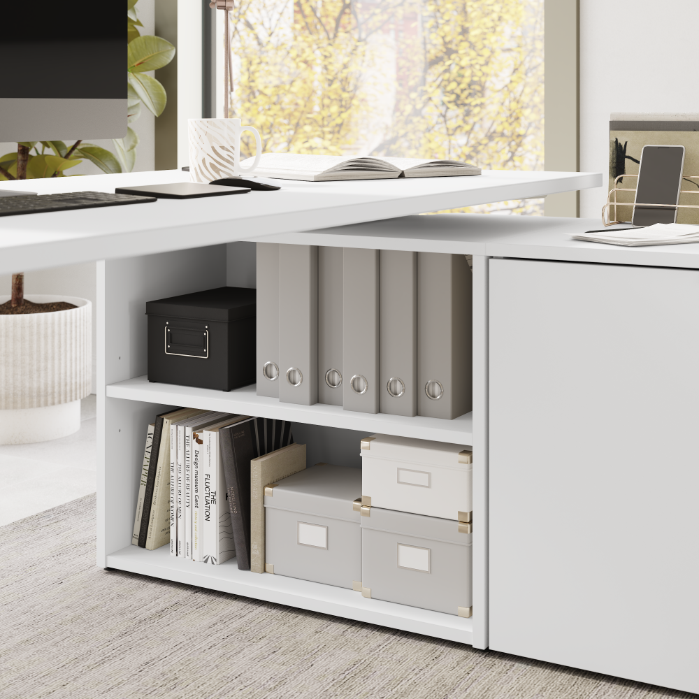 Stratus 72W x 30D Electric Height Adjustable Standing Desk with Storage
